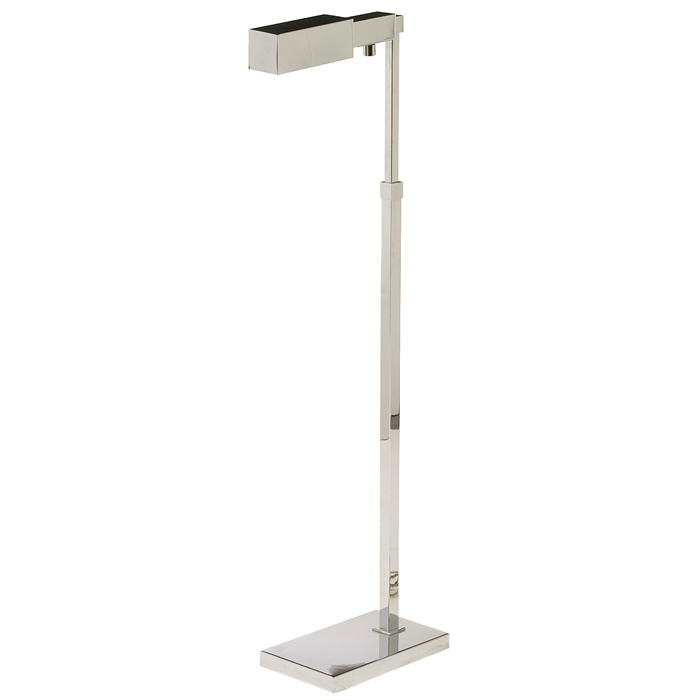 Appraisal: Casella floor lamp chromed steel form with rectilinear design and