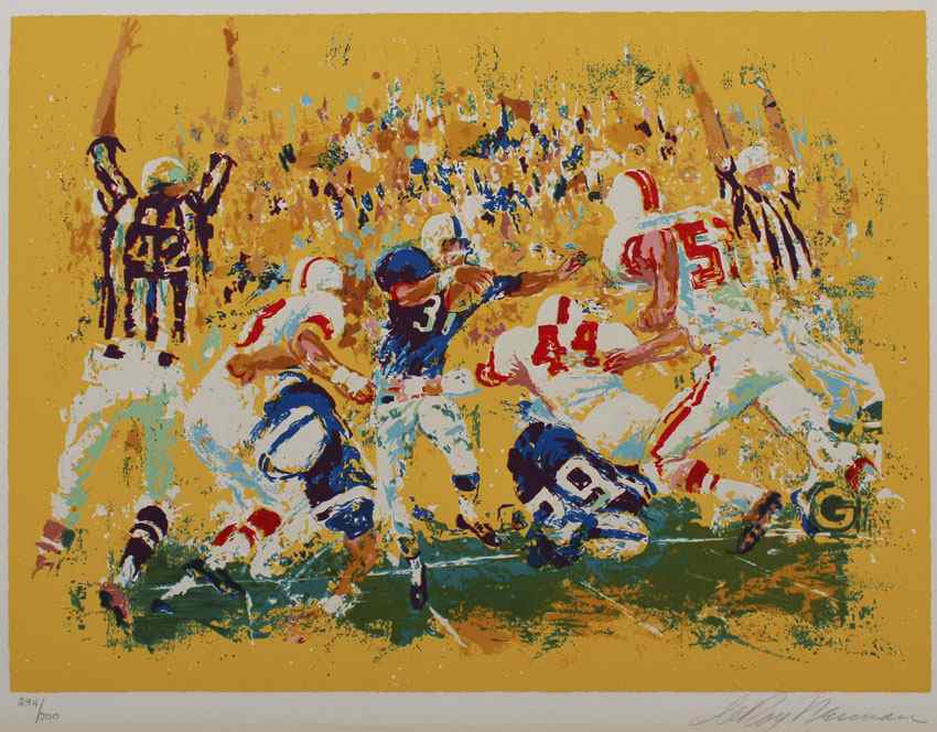 Appraisal: NEIMAN Leroy American - ''Touchdown'' Football Game Serigraph '' x