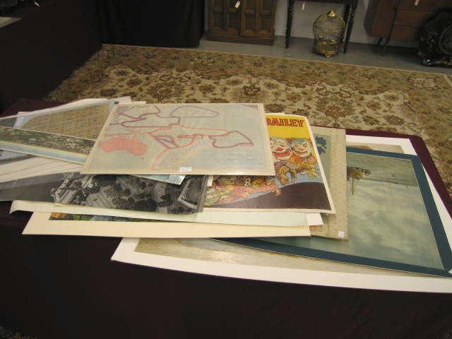 Appraisal: Large Lot of Artwork prints engravings posters more