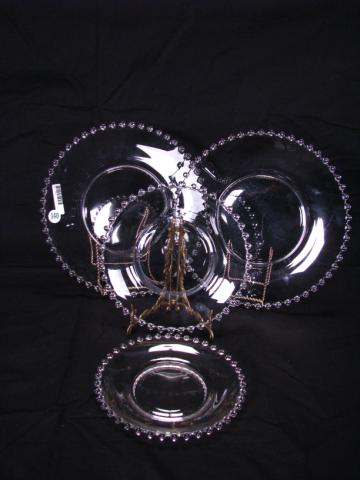 Appraisal: Candlewick Glass including eight dinner plates eight lunch plates and