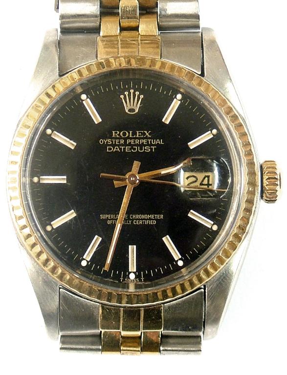 Appraisal: Rolex Oyster Perpetual Datejust stainless steel and gold gentleman's wristwatch