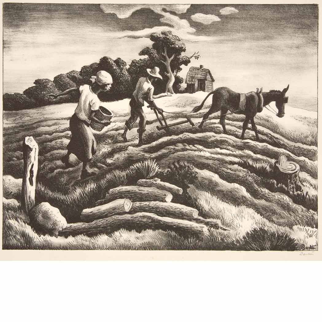 Appraisal: Thomas Hart Benton - PLANTING FATH Lithograph signed in pencil