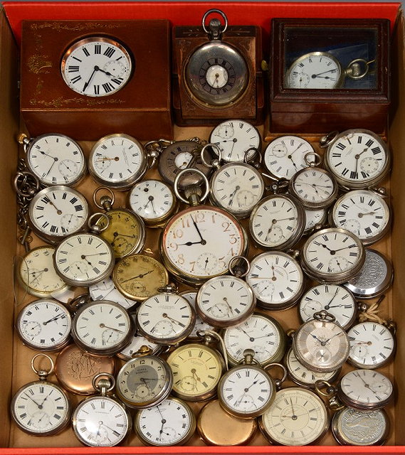 Appraisal: A COLLECTION OF POCKET WATCHES mainly silver examples but also