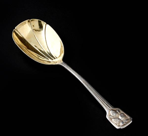 Appraisal: A sterling berry spoonTiffany amp Co New York NY circa