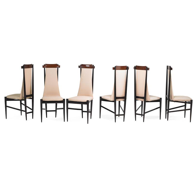 Appraisal: ITALIAN Set of six dining chairs Condition Report Older restoration