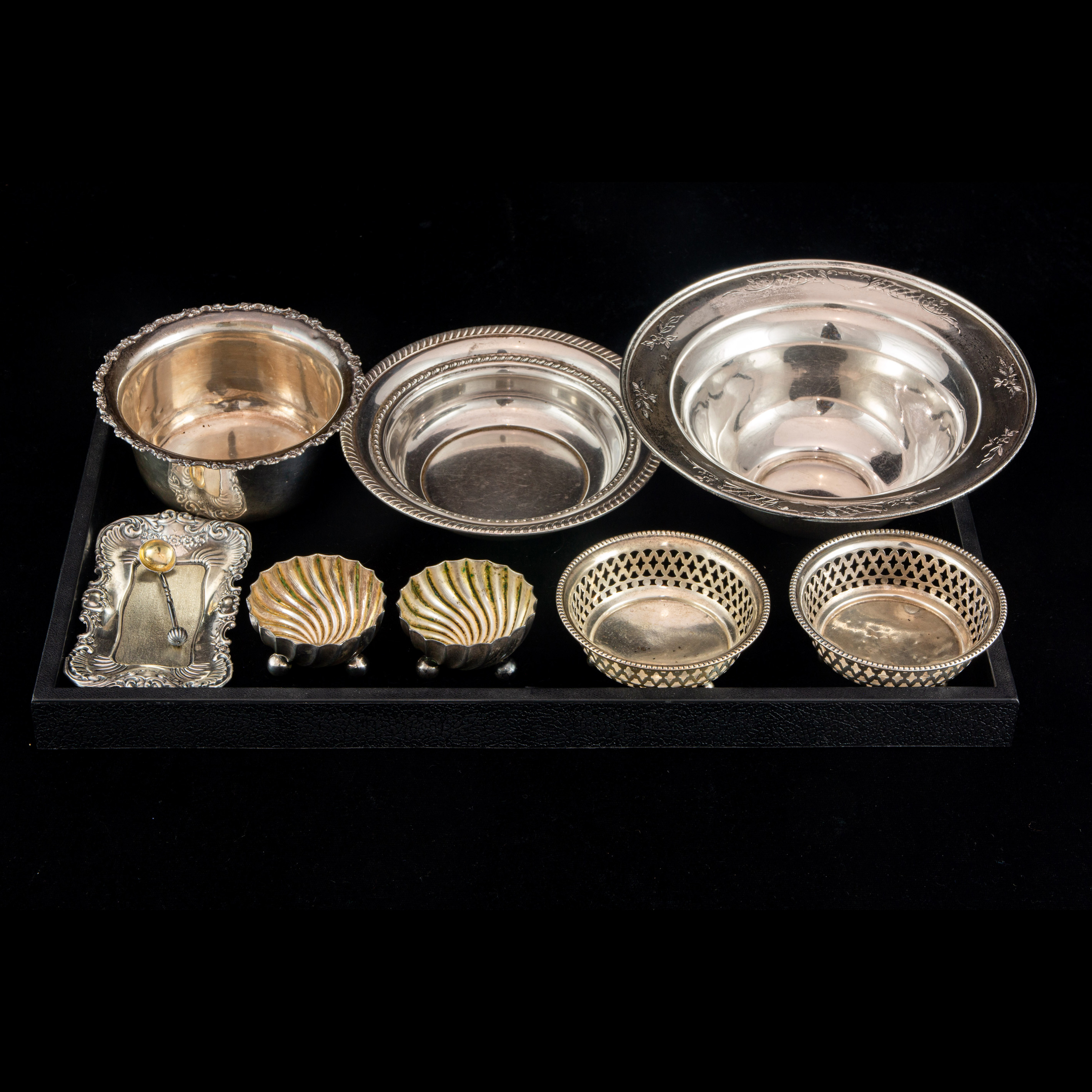 Appraisal: LOT OF MOSTLY STERLING BOWLS INCLUDING A SHREVE BOWL A