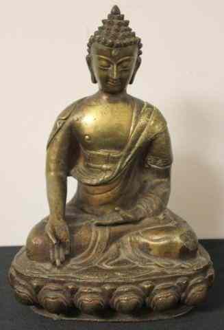 Appraisal: Asian Bronze Buddha From a Trumbull CT estate Dimensions ''