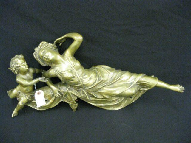 Appraisal: French Victorian Bronze of Lady Cupid currently with light inside