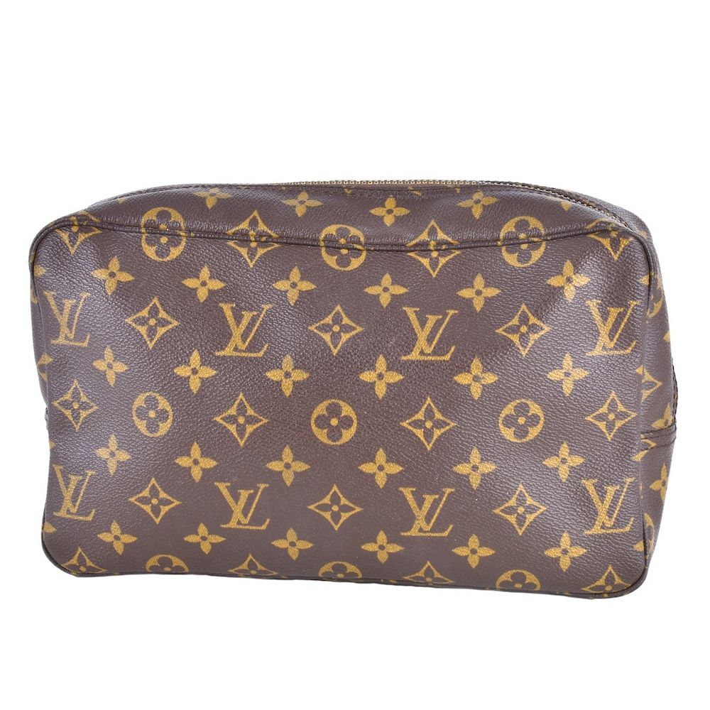 Appraisal: Louis Vuitton Toiletries Pouch Louis Vuitton Vintage Toiletries Pouch Brown