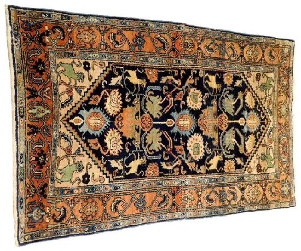 Appraisal: RUG Antique Persian Kurd Hammadan ' x ' wool on