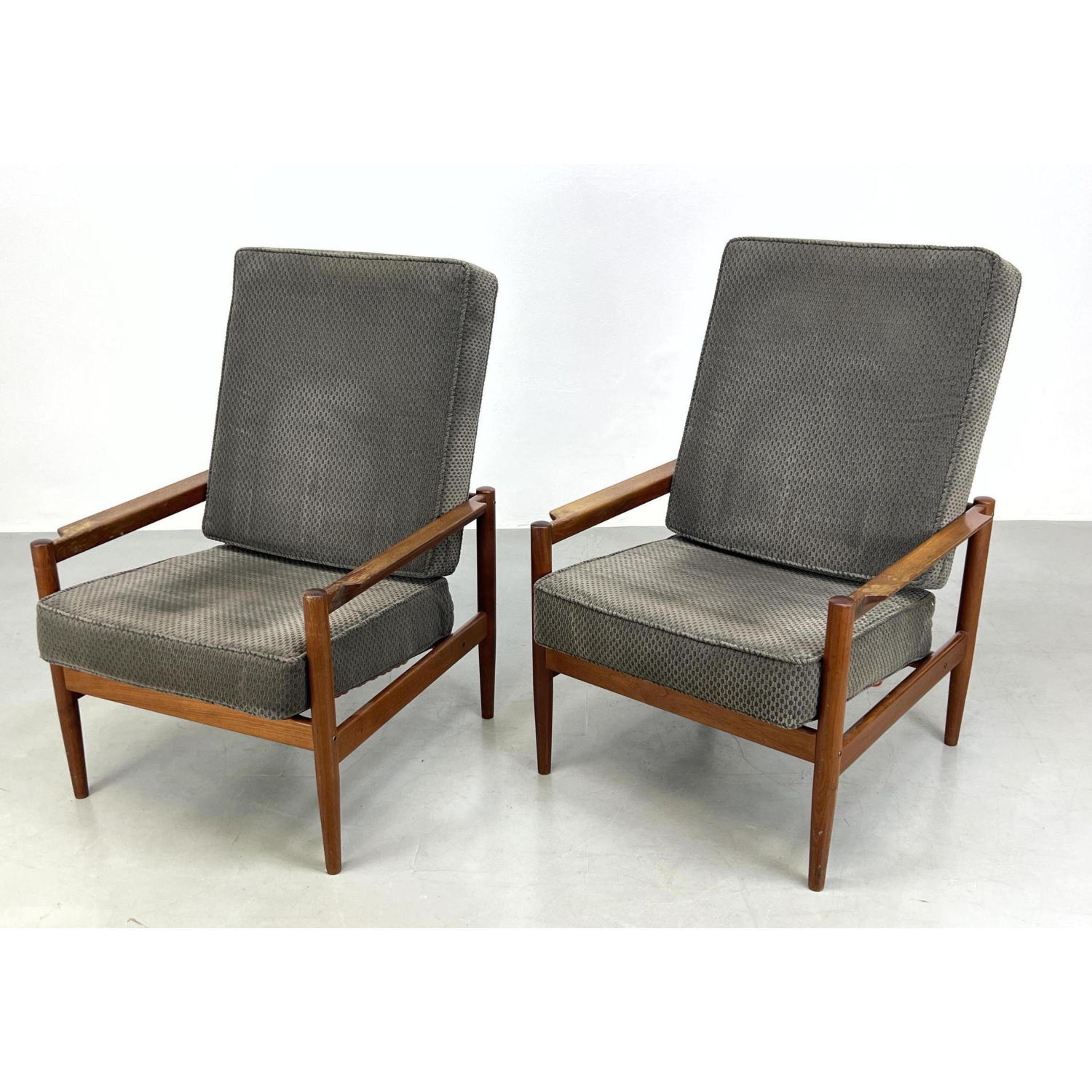 Appraisal: Pair Borge Jensen for Bernstorffsminde Mobelfabrik Teak Lounge Chairs Danish