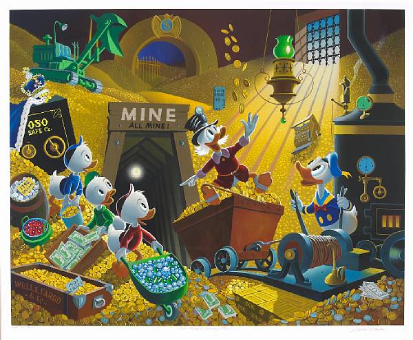 Appraisal: Carl Barks Artist Proof Print to Serigraph Print entitled Rich