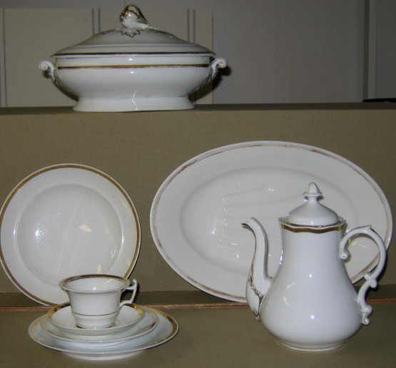 Appraisal: COLLECTION OF OLD PARIS PORCELAIN Assembled tableware white glazed with