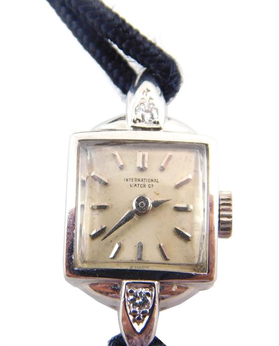 Appraisal: JEWELRY K white gold International Watch Company ladies dress watch