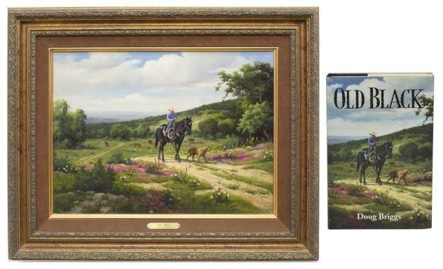 Appraisal: lot of Framed oil painting on canvas Old Black signed