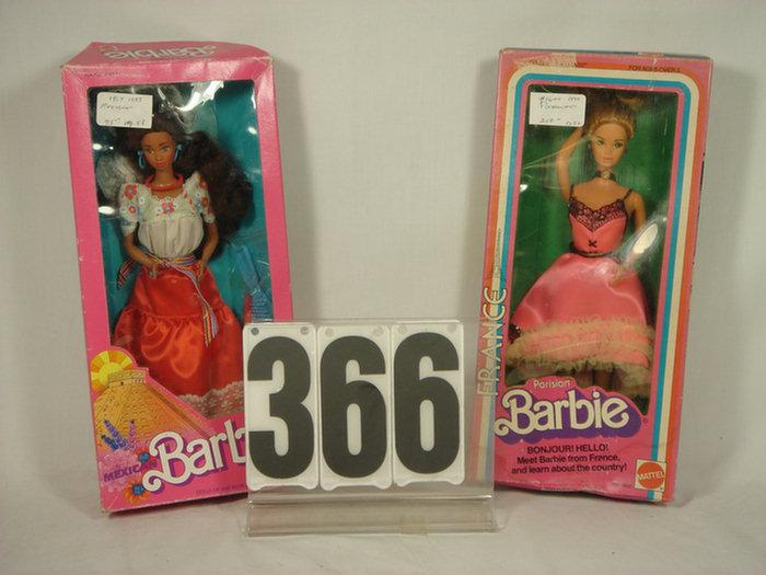 Appraisal: Vintage international Barbie Dolls mint in original boxes set of