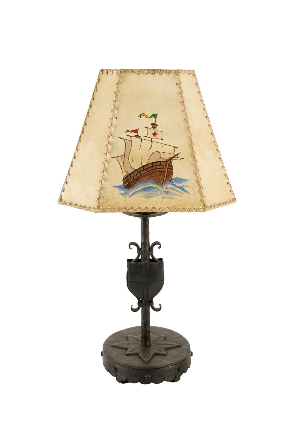 Appraisal: BUSHERE SON SPANISH REVIVAL-STYLE TABLE LAMP signed and dated to