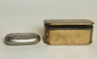 Appraisal: Tobacco Related Items th Century Tobacco Box Snuff Box Stamped