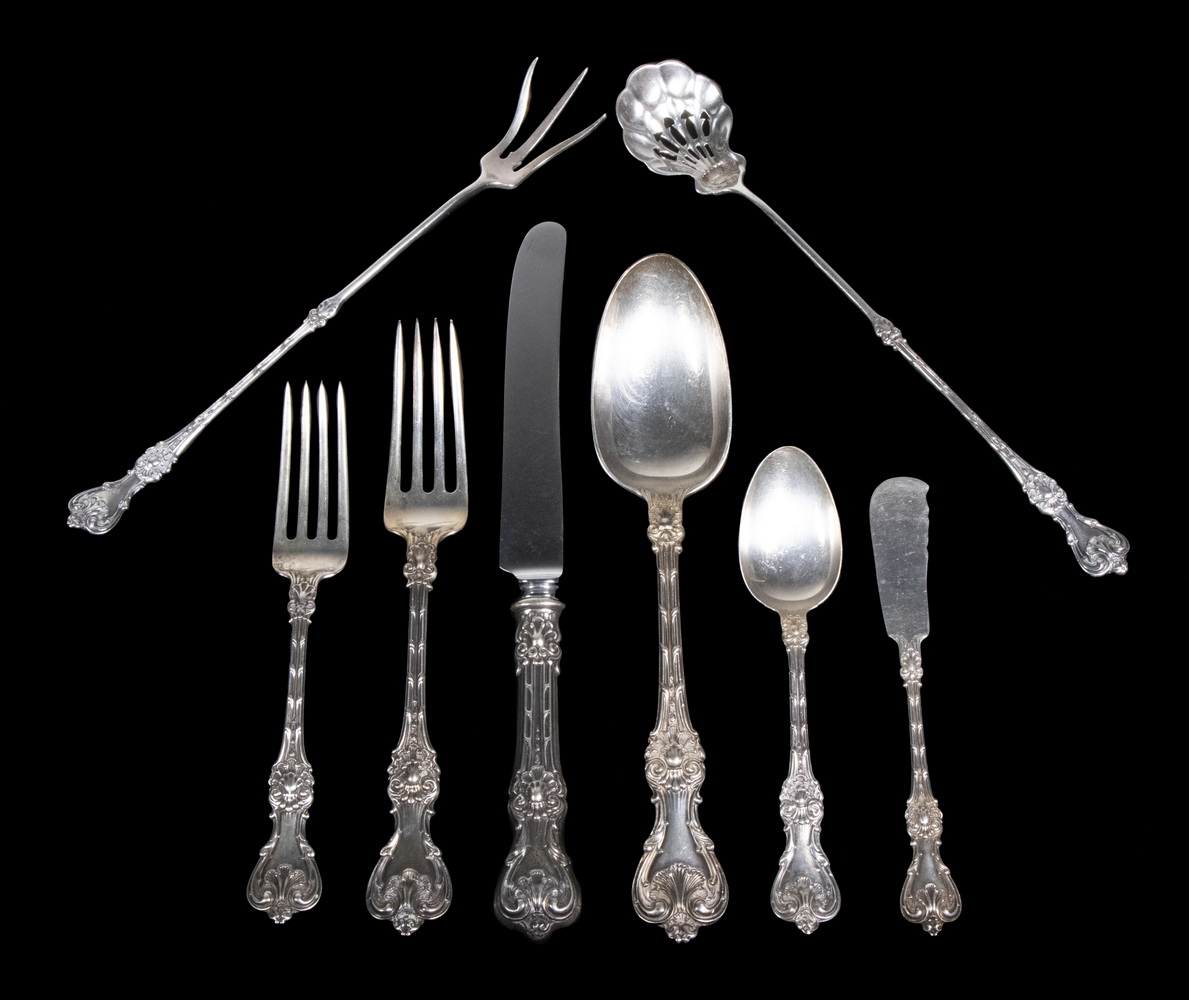 Appraisal: PCS WHITING KING EDWARD STERLING FLATWARE Piece Set of King