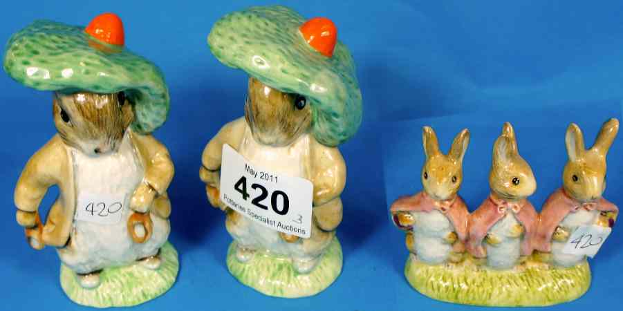 Appraisal: Royal Albert Beatrix Potter Figures Benjamin Bunny Flopsy Mopsy and