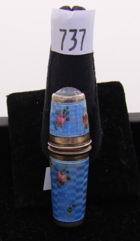 Appraisal: German sterling enamel etui