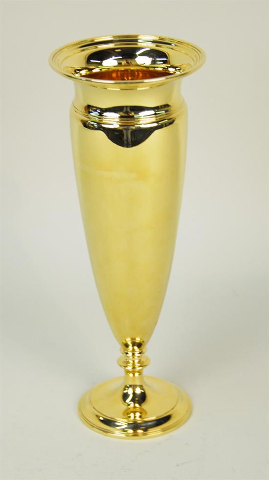 Appraisal: AMERICAN K GOLD VASE Tiffany Co maker with fitted figured