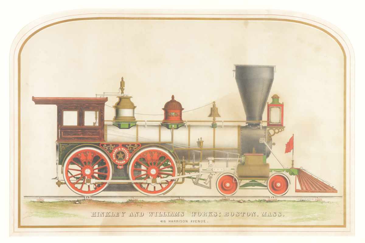 Appraisal: Hinkley Williams Boston MA Steam Engine Lithograph Hinkley Williams Boston