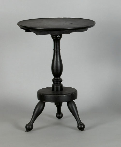 Appraisal: Pennsylvania painted candlestand mid late th c retaining an early