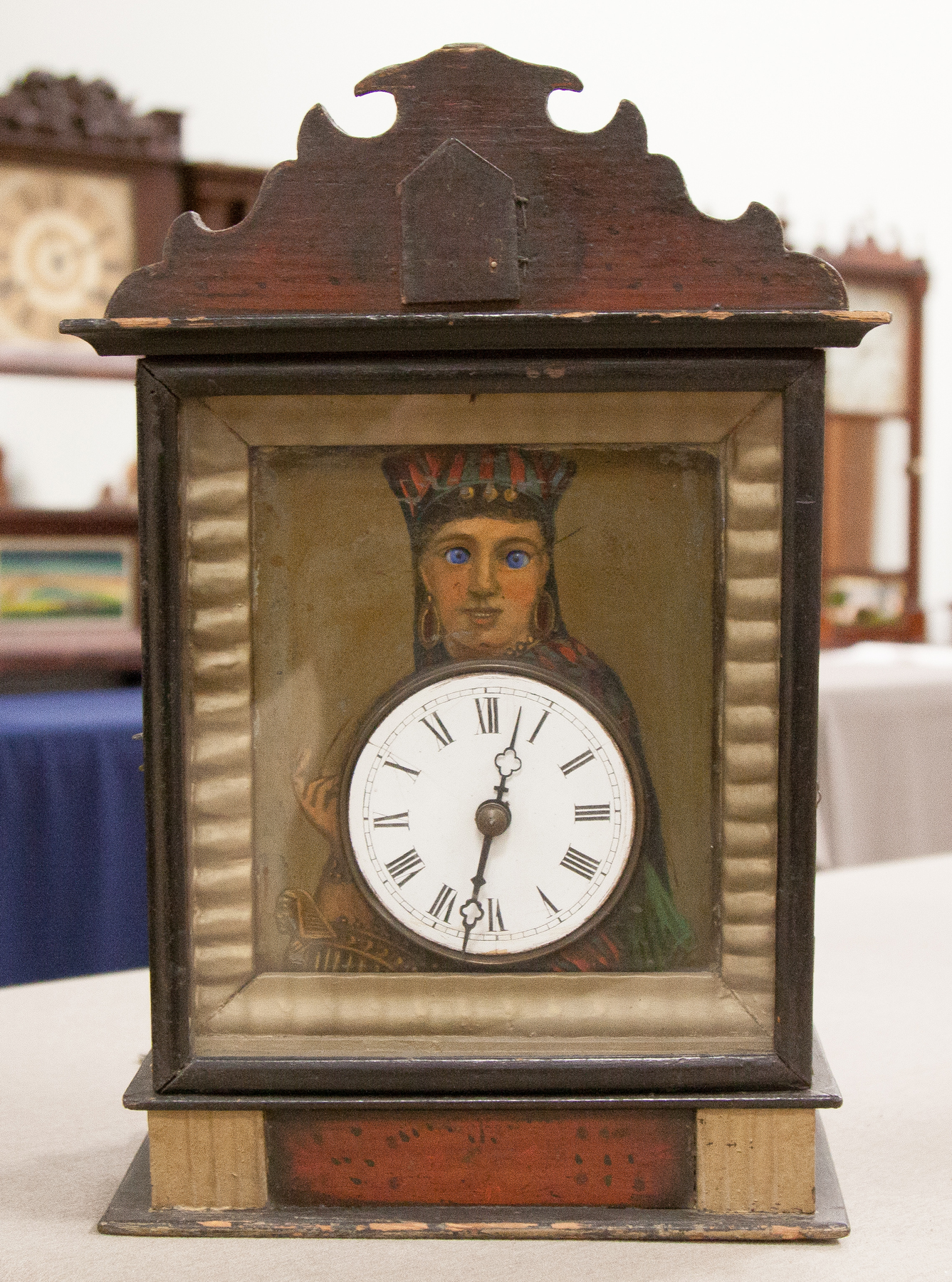 Appraisal: Black Forest Wall Clock With cuckoo and animated dial