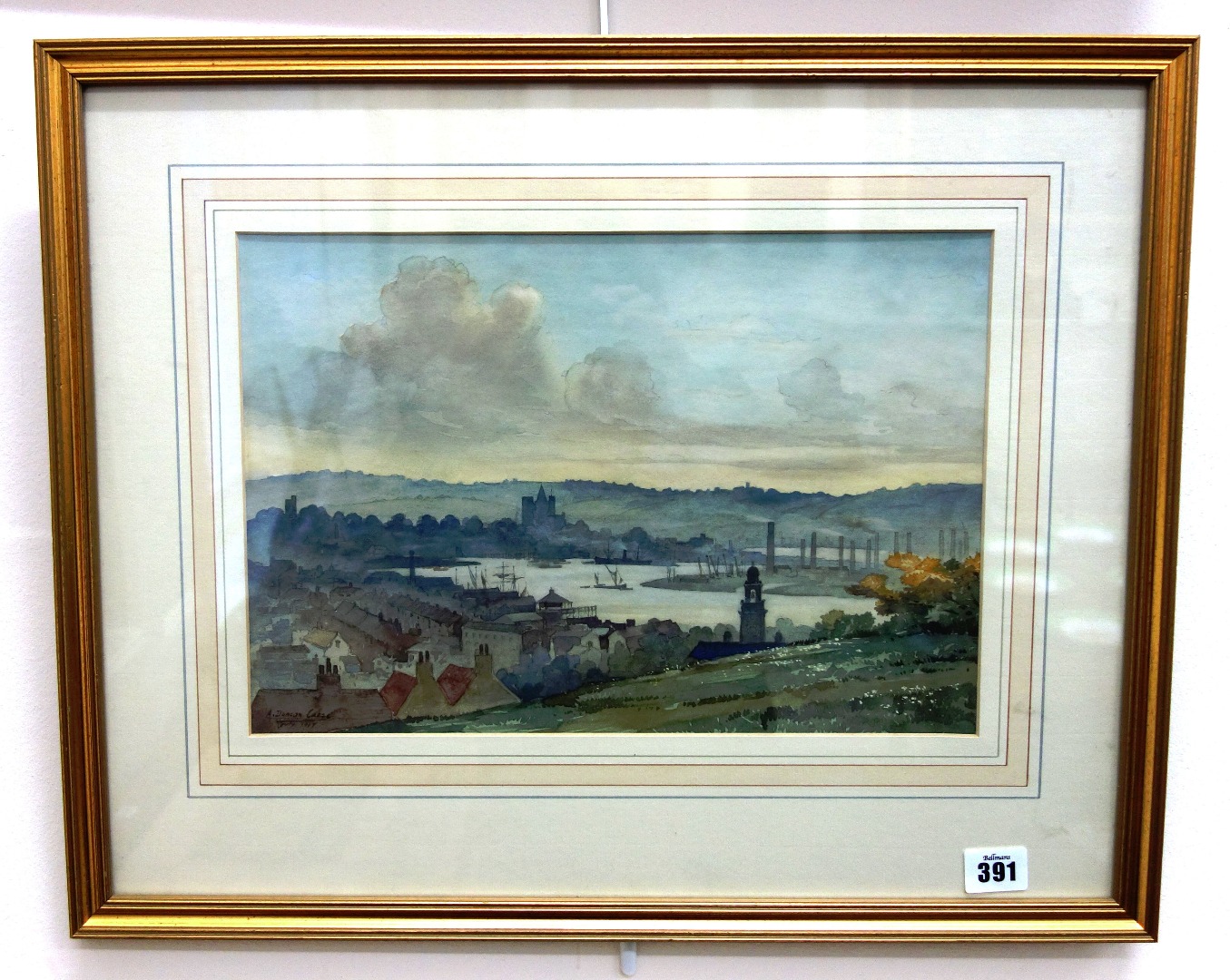 Appraisal: A Duncan Carse British - A view of Rochester -