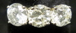 Appraisal: Lady's platinum and diamond ringThree prong set round cut diamonds