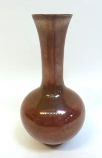 Appraisal: Porcelain Vase In Flambeau The mixed glazes with a brown