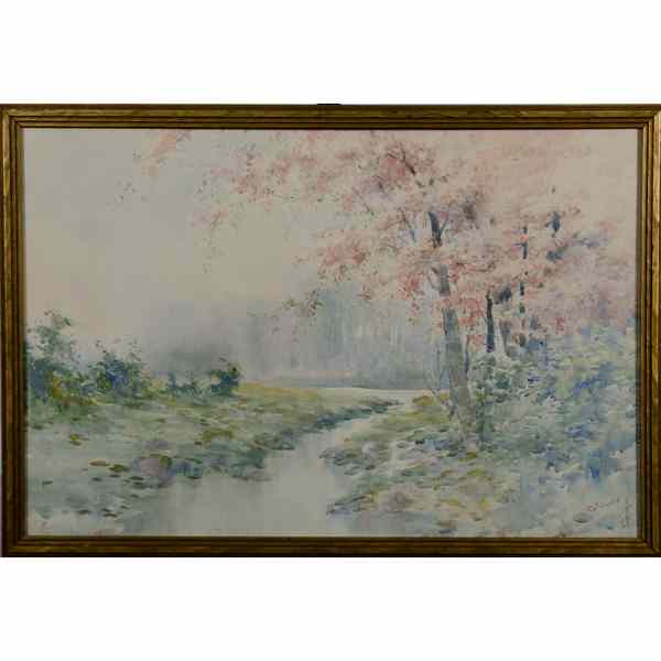 Appraisal: Yamada Baske Japanese - Watercolor Yamada Baske Japanese - signed