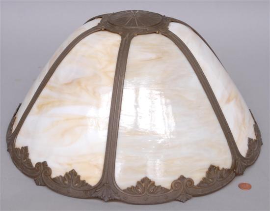 Appraisal: A BROWN SLAG GLASS SHADE D Property from the home