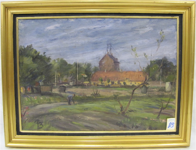 Appraisal: PETER ROSTRUP BOYESEN OIL ON CANVAS Denmark - Landscape with