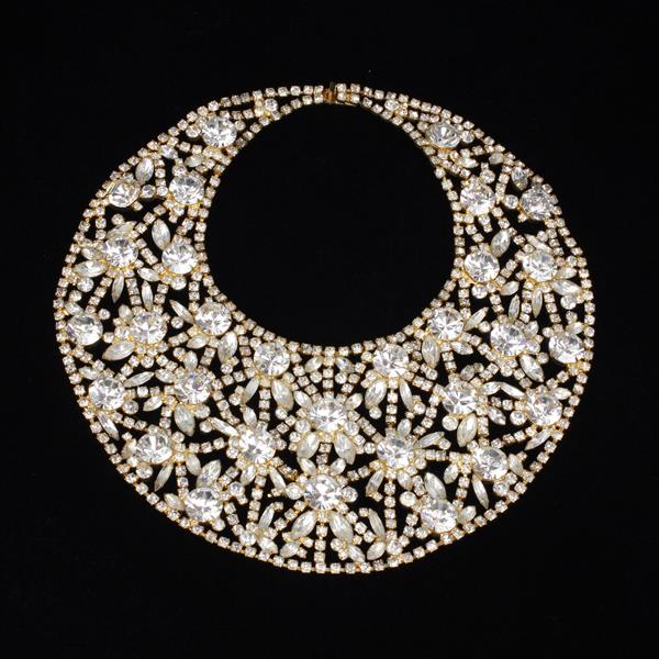 Appraisal: KJL Kenneth J Lane Egyptian Collar Diamante Rhinestone and Gold