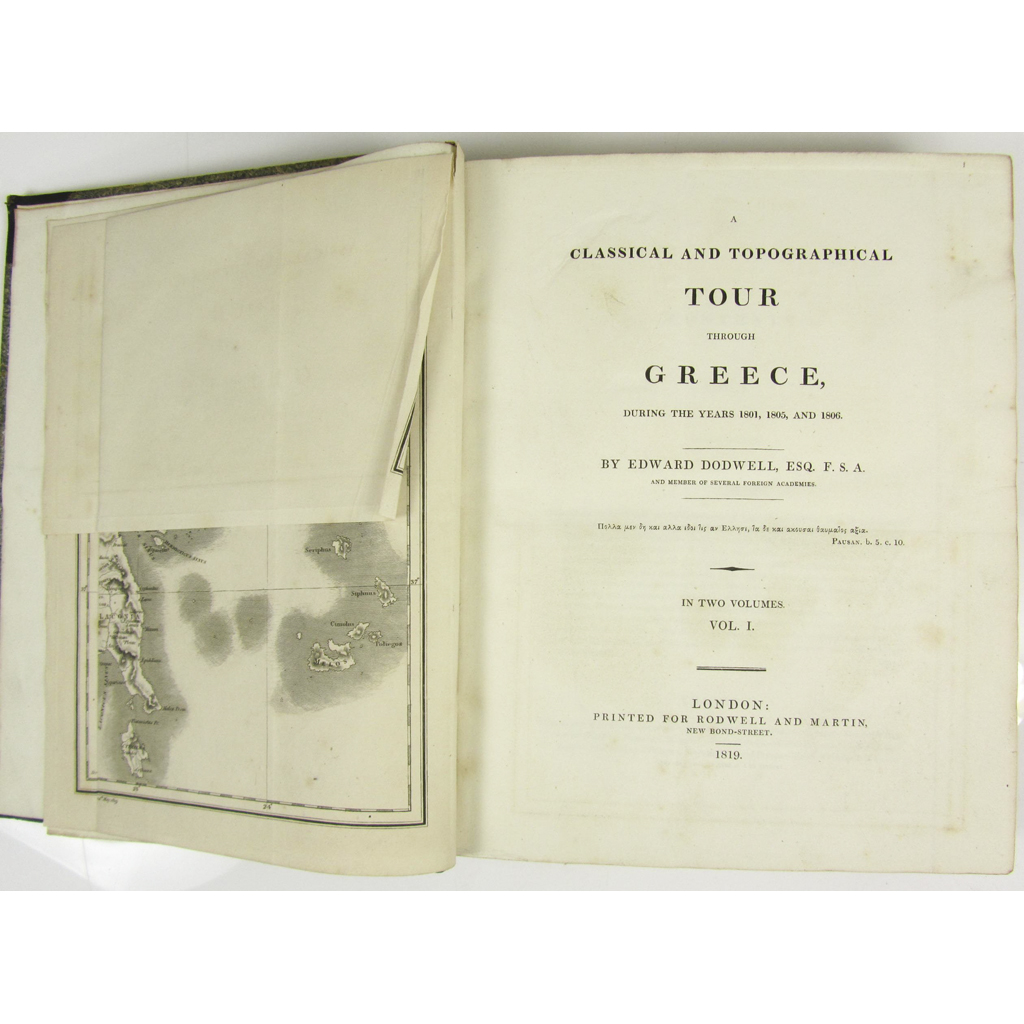 Appraisal: Dodwell Edward A Classical and Topographical Tour through Greece London