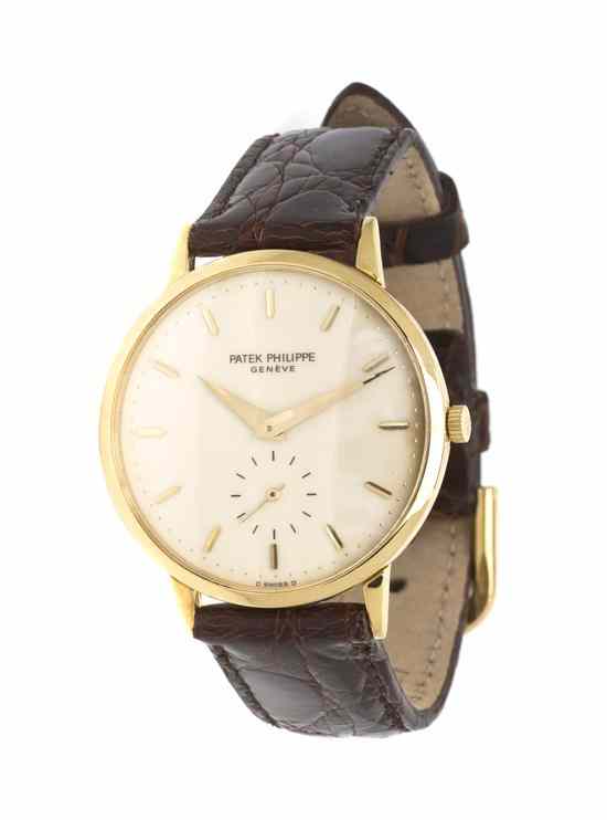 Appraisal: An Karat Yellow Gold Ref Wristwatch Patek Philippe mm case