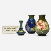 Appraisal: Moorcroft Pottery Collection of four works c - glazed earthenware