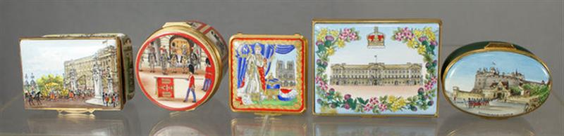 Appraisal: limited edition enameled boxes Windsor Castle Golden Jubilee of QE