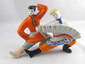 Appraisal: A Russian ceramic group of two Cossack dancers one playing