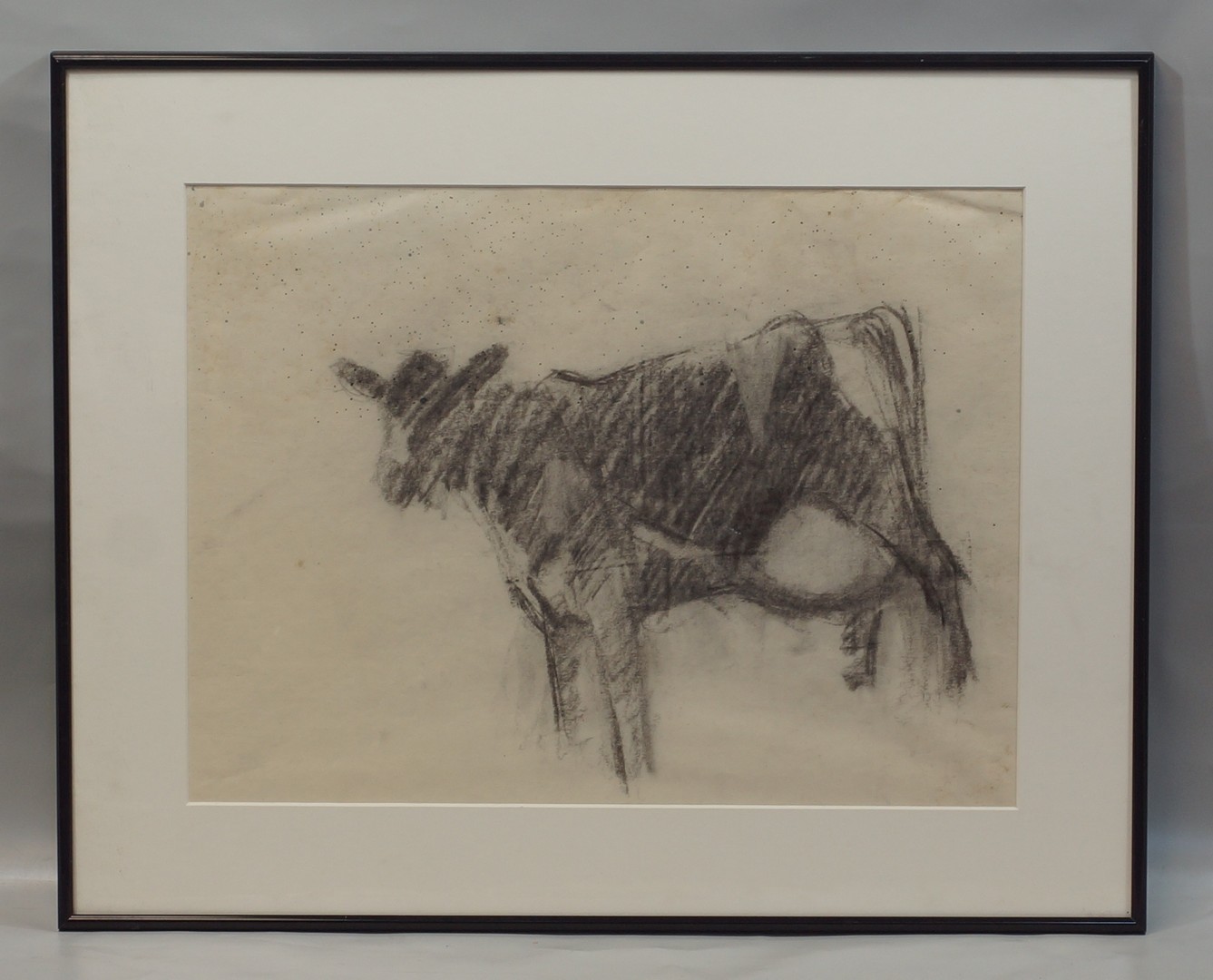 Appraisal: Tom Bostelle American PA - charcoal on paper Cow x