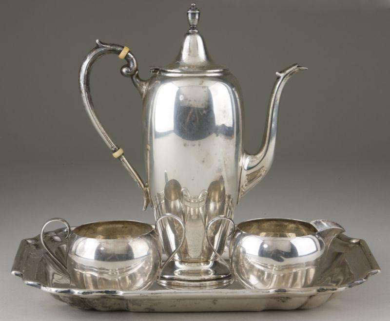 Appraisal: Sterling Silver Demitasse Service by Gorham pattern the three piece