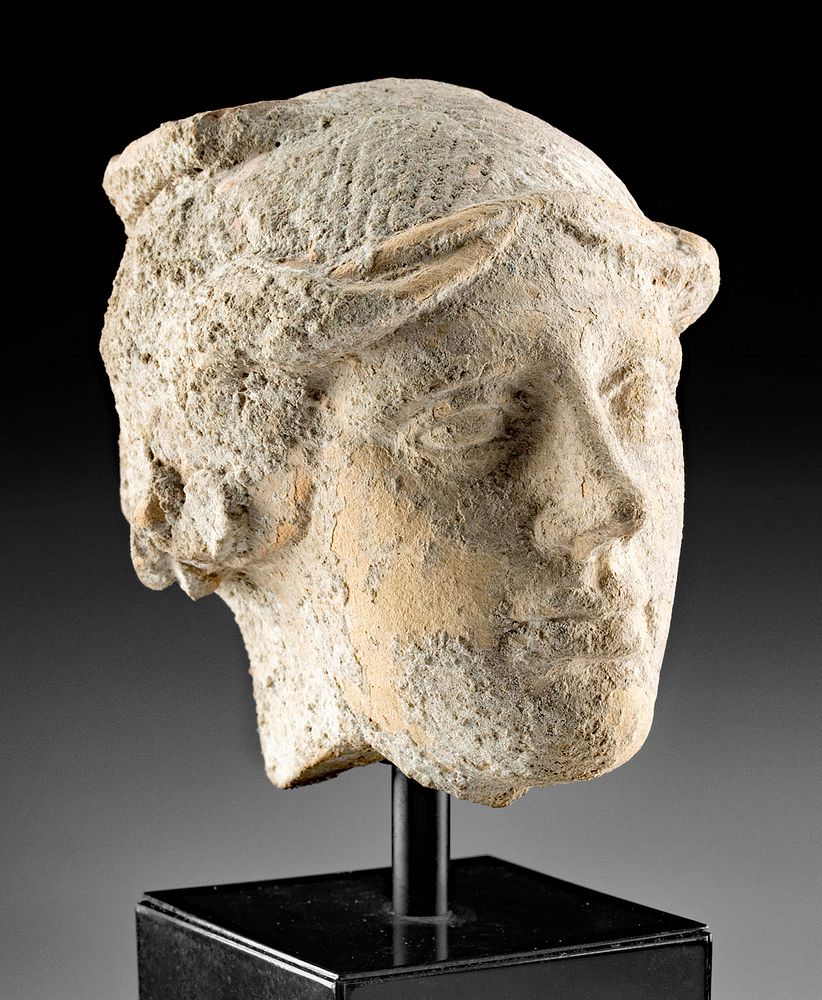 Appraisal: Published Greek Terracotta Head Possibly Apollo Ancient Greece possibly Western