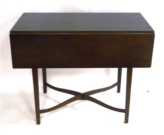 Appraisal: Federal mahogany single drawer drop leaf table early th C