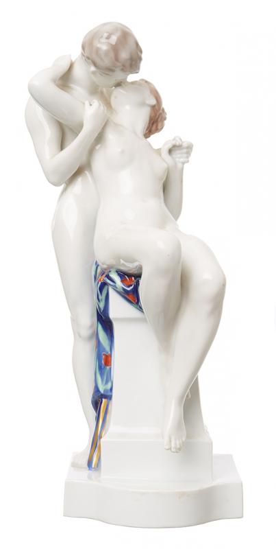 Appraisal: AN ART DECO ROSENTHAL PORCELAIN GROUP FIGURE BY RICHARD AIGER