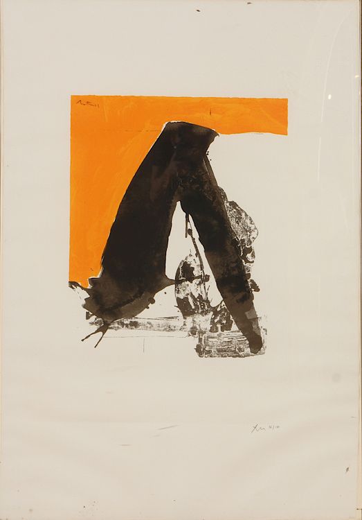 Appraisal: ROBERT MOTHERWELL ABSTRACT LITHOGRAPH SIGNED Robert Motherwell New York -