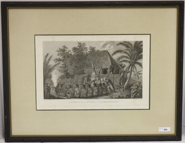 Appraisal: TH C ENGRAVING TITLED AN OFFERING BEFORE CAPTCOOK IN THE