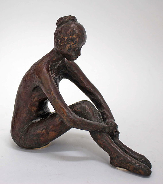 Appraisal: A CAST BRONZE SCULPTURE of a female nude cm high