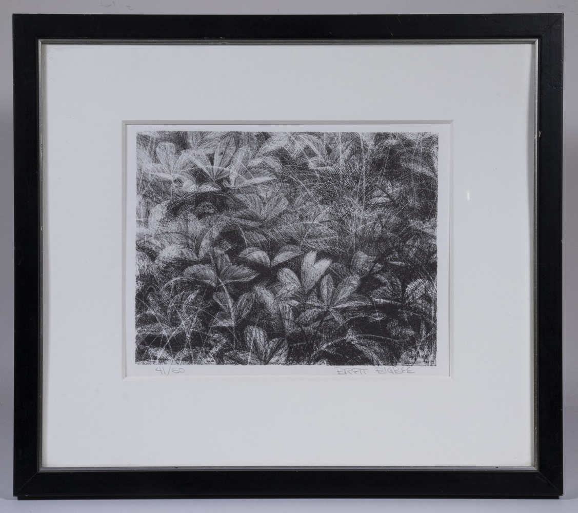 Appraisal: BRETT BIGBEE NC PA ME - 'Garden' black and white